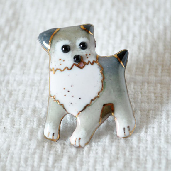 バーバリー ブローチ 犬 ドッグ ダルメシアン シルバートーン