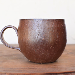 備前焼 コーヒーカップ(丸)大・サンギリ　c4-096 2枚目の画像