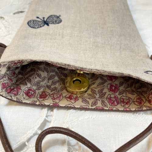 スマホポシェット ミニバッグ ミナペルホネン使用♪ 第三弾 スマホ