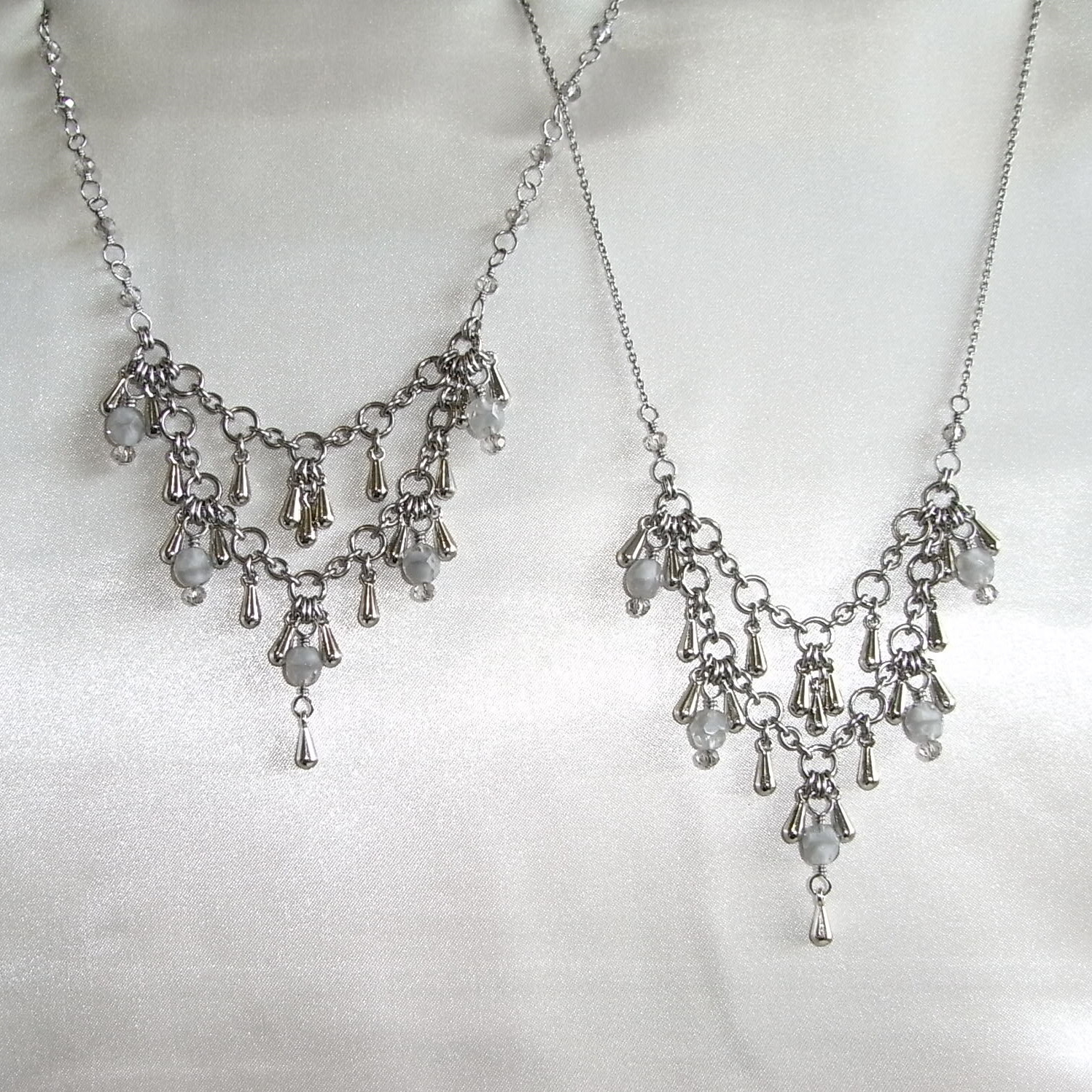 薄曇りdrop＊サージカルステンレスネックレス