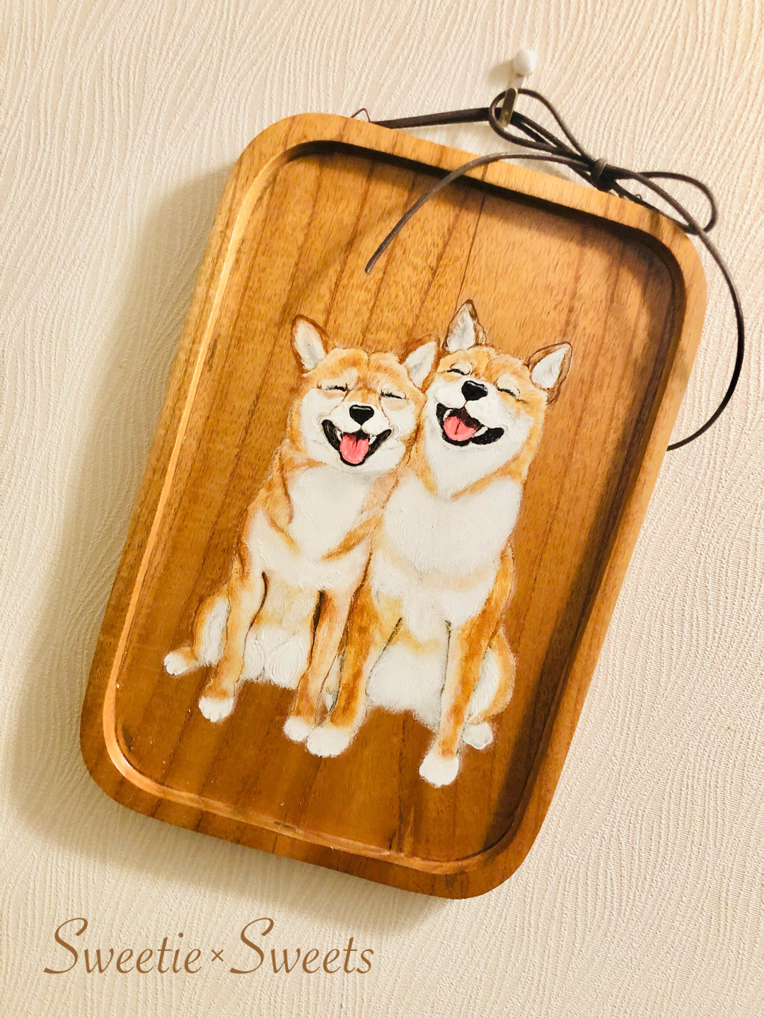 木製アートボード/柴犬