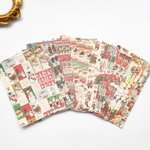 クリスマス　デザインペーパー　50枚　chrismas collage　[AW311] 4枚目の画像
