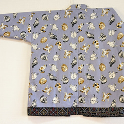Creema限定　着物生地を使ったリバーシブルでも着れる半纏です。表は絹、裏は綿生地です。両方楽しめます。贈り物に! 12枚目の画像