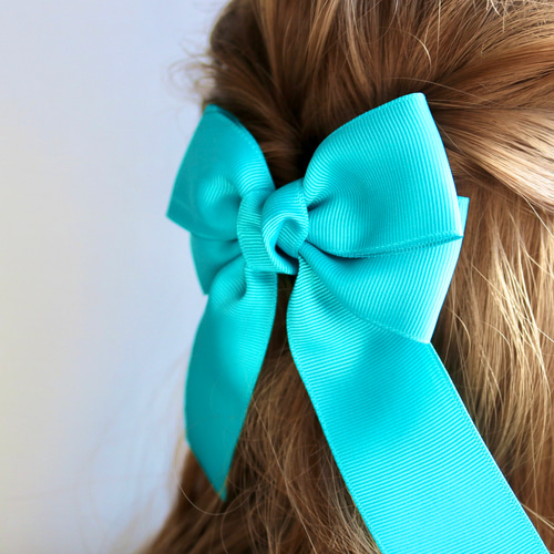 ふわふわおっきめリボン 【1242】 Mayree ヘアクリップ 「float」サテン ビッグリボン バレッタ「7色展開