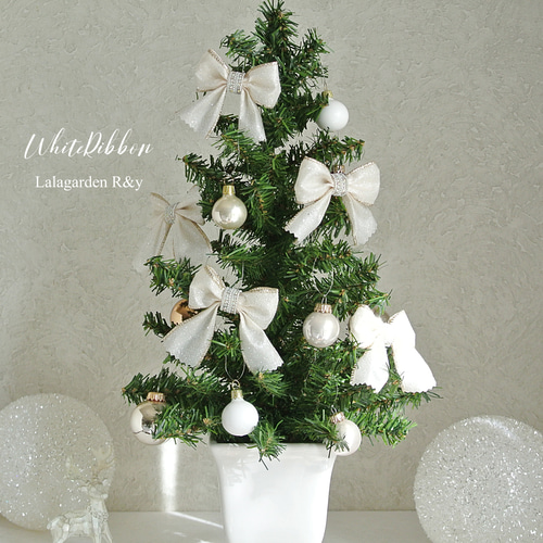 再販】リボンオーナメント クリスマスオーナメント 華やかグリッター