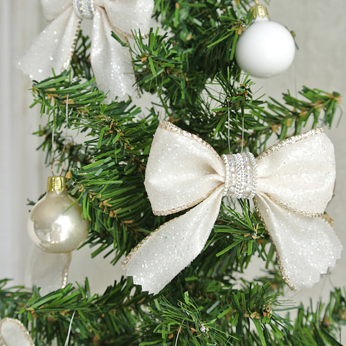 リボンオーナメント　クリスマスオーナメント 再販】リボンオーナメント クリスマスオーナメント 華やかグリッター