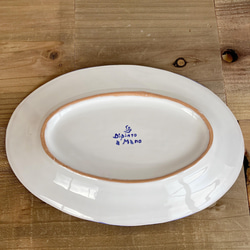オーバル皿 26cm OVL027  マヨリカ焼き イタリア陶器　カフェ 朝食　ランチプレート 7枚目の画像