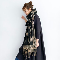 インド綿 ブロックプリントのキルティングジャケット〔ライトブルー