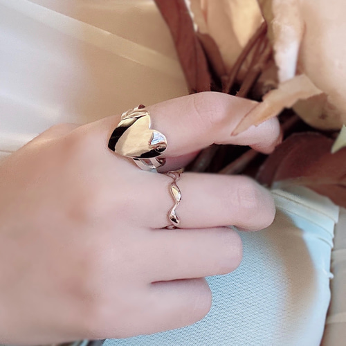 ワイドハート❤︎ silver925リング2898A 指輪・リング Ringo 通販