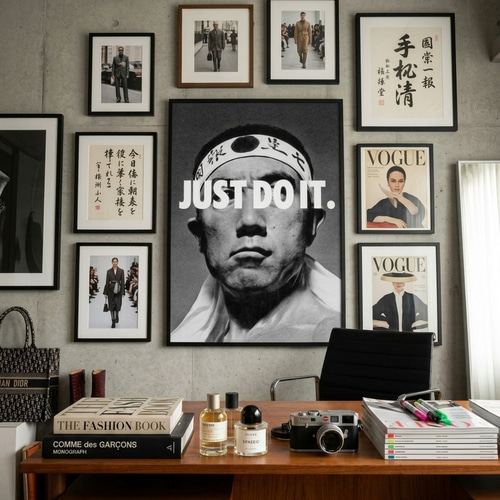 三島由紀夫 JUST DO IT アートデザインポスター A1サイズ 半光沢紙