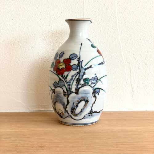 京焼・清水焼】京都 水野春陽窯 椿 酒器セット 二合徳利 おちょこ