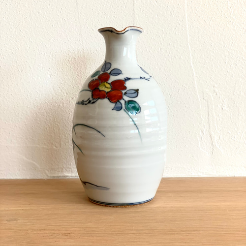 京焼・清水焼】京都 水野春陽窯 椿 酒器セット 二合徳利 おちょこ