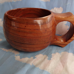 古欅の一木彫りコーヒーカップ 8枚目の画像