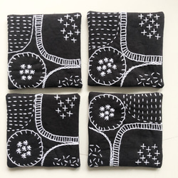 再再再販⭐︎北欧風刺繍コースター⭐︎刺し子(1枚) 13枚目の画像