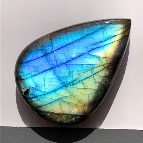 天然石　ラブラドライト ラブラドライト[639] 38x27mm 57Cts 天然石 / カボション / ルース