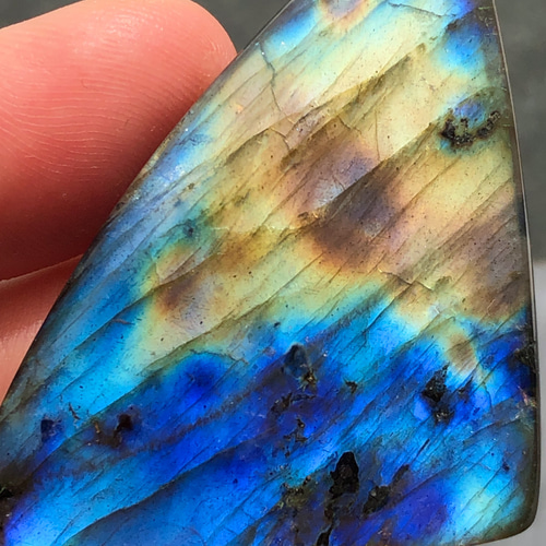 高品質　ラブラドライト　カボション　ルース ラブラドライト[643] 53x33mm 89Cts 天然石 / カボション