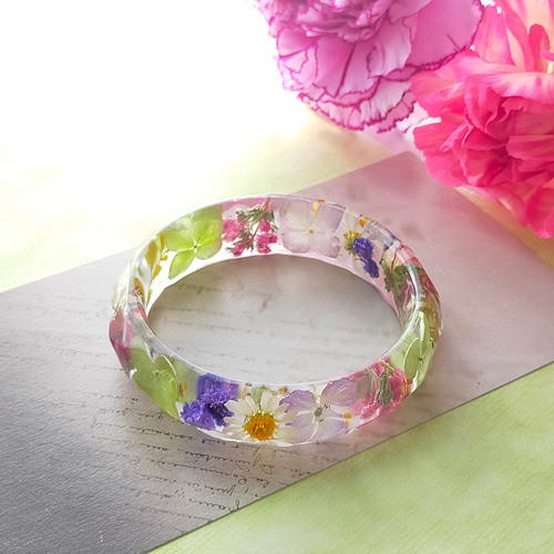 ☆タリナタランティーノ☆マーブル カラーストーン　バングルブレスレット　パープル ☆タリナタランティーノ☆マーブル カラーストーン バングル