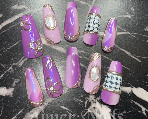 ネイルチップ 紫 aa04b5bab15cac39088495dfb7b85a