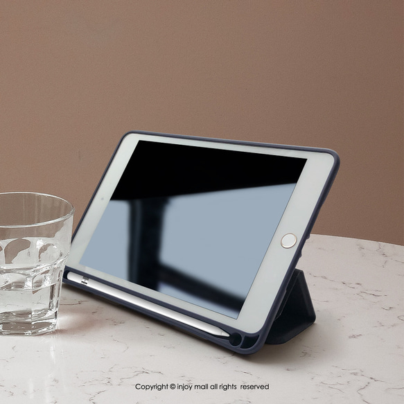 iPad case 12.9/Air5/iPad 9/mini6 附筆槽 皮革平板保護套 搖擺企鵝 第7張的照片