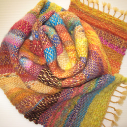 毛糸の手織りマフラー203 7枚目の画像