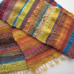 毛糸の手織りマフラー203 1枚目の画像