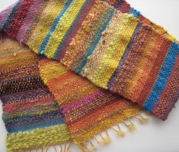 毛糸の手織りマフラー203 1枚目の画像