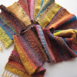 毛糸の手織りマフラー203 2枚目の画像