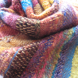毛糸の手織りマフラー203 9枚目の画像