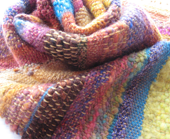 毛糸の手織りマフラー203 9枚目の画像