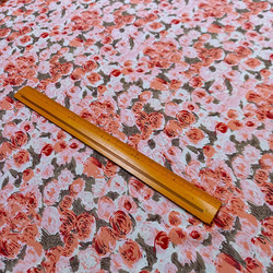 シルク生地　シルクチュールプリント　ミニ薔薇　100ｇ/㎡　幅120cm×230cm　/C227 3枚目の画像