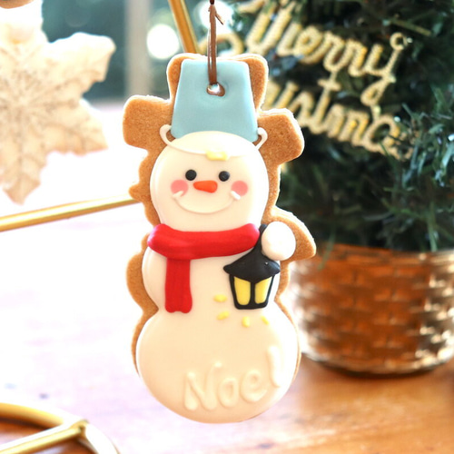 クッキーオーナメント スノーマン （ガーランド/バケツ/アップル