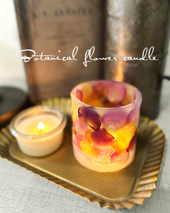 Botanical flower candle(ローズ) 1枚目の画像