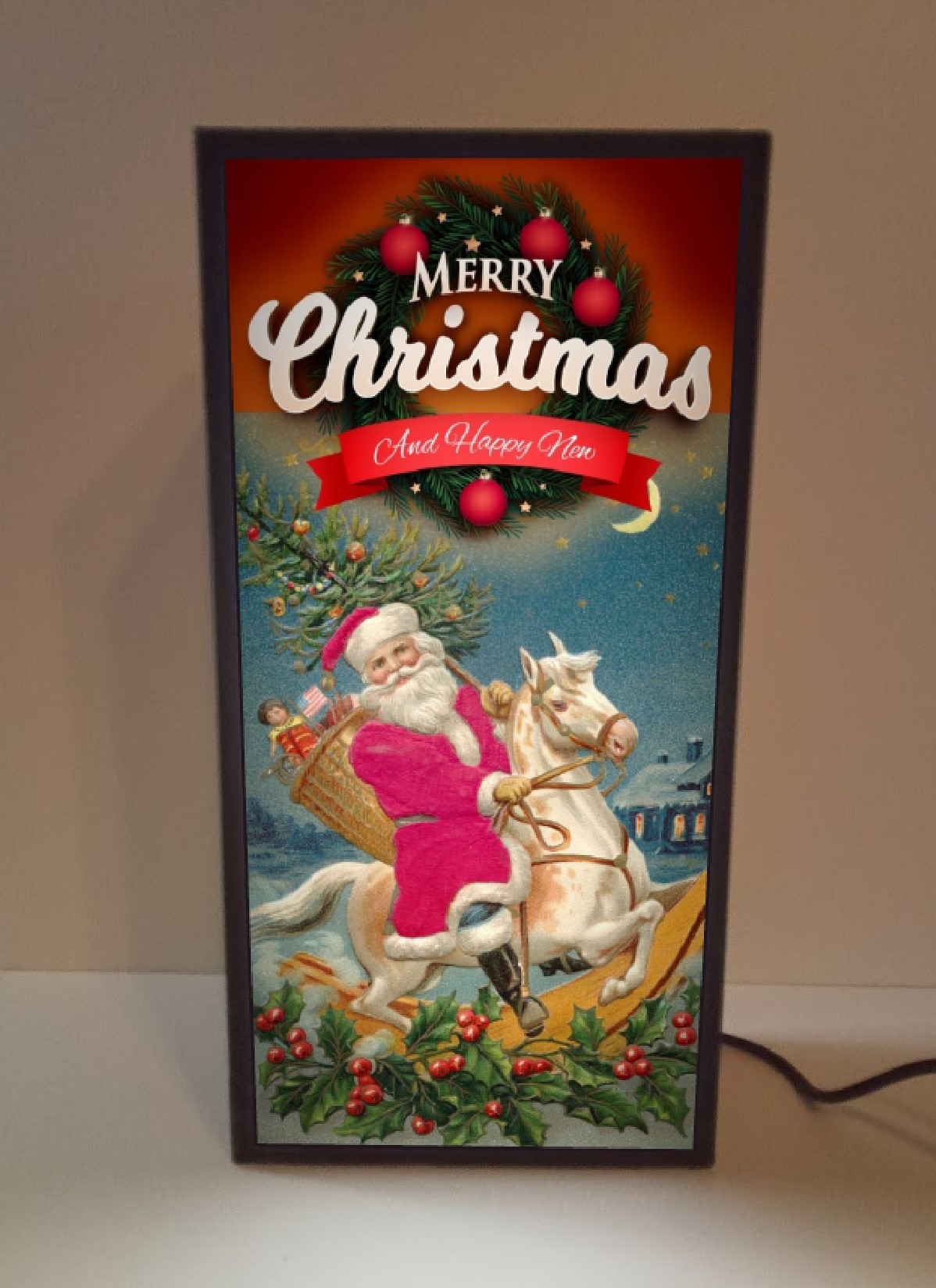 【Lサイズ】メリー クリスマス イルミネーション 看板 置物 雑貨 ライトBOX Amazon.co.jp: 【Lサイズ】メリー クリスマス サンタクロース