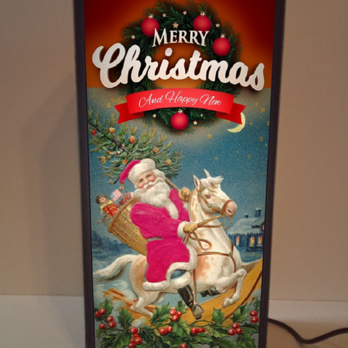 メリークリスマス クリスマス サンタクロース ツリー リース レトロ