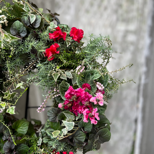 ギャザリングリース 寄せ植え アートフラワー 癒しのガーデニング 通販