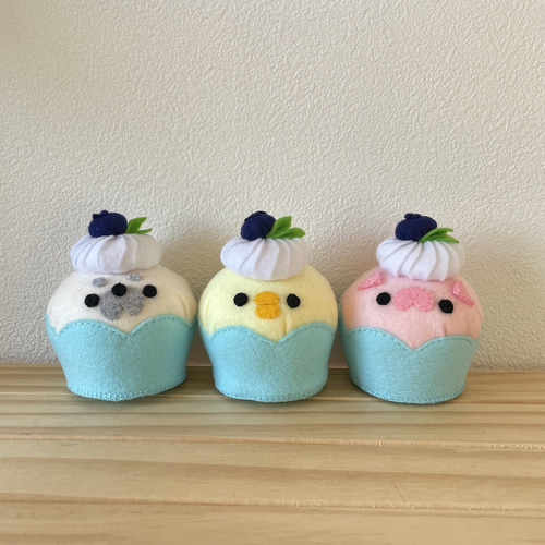 フェルトおままごと プチケーキセット おもちゃ・人形 mofu.mofu