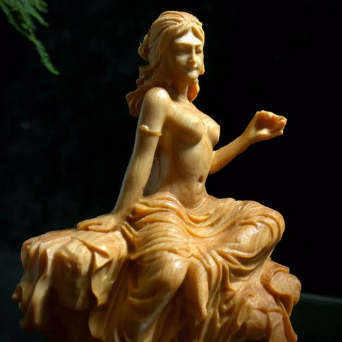 美品】人形天女女神陶器置物インテリア工芸品美術品A2626