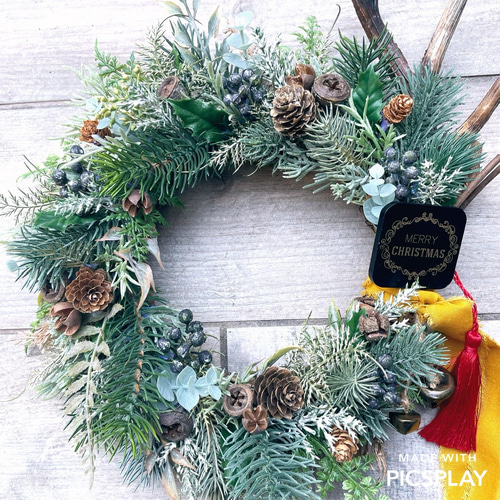 2023】送料無料‼️ 正月用に変身Xmasリース クリスマス 正月 しめ縄