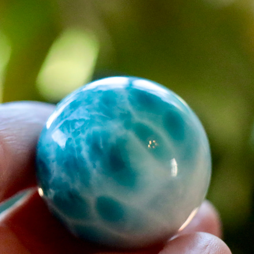 最高品質 ロイヤルクラス ラリマー 丸玉 28ミリ 鑑別書付き その他置物