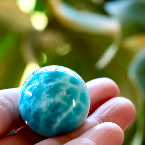 ラリマー　丸玉 ラピスラズリ 丸玉 54mm [t574-3902]