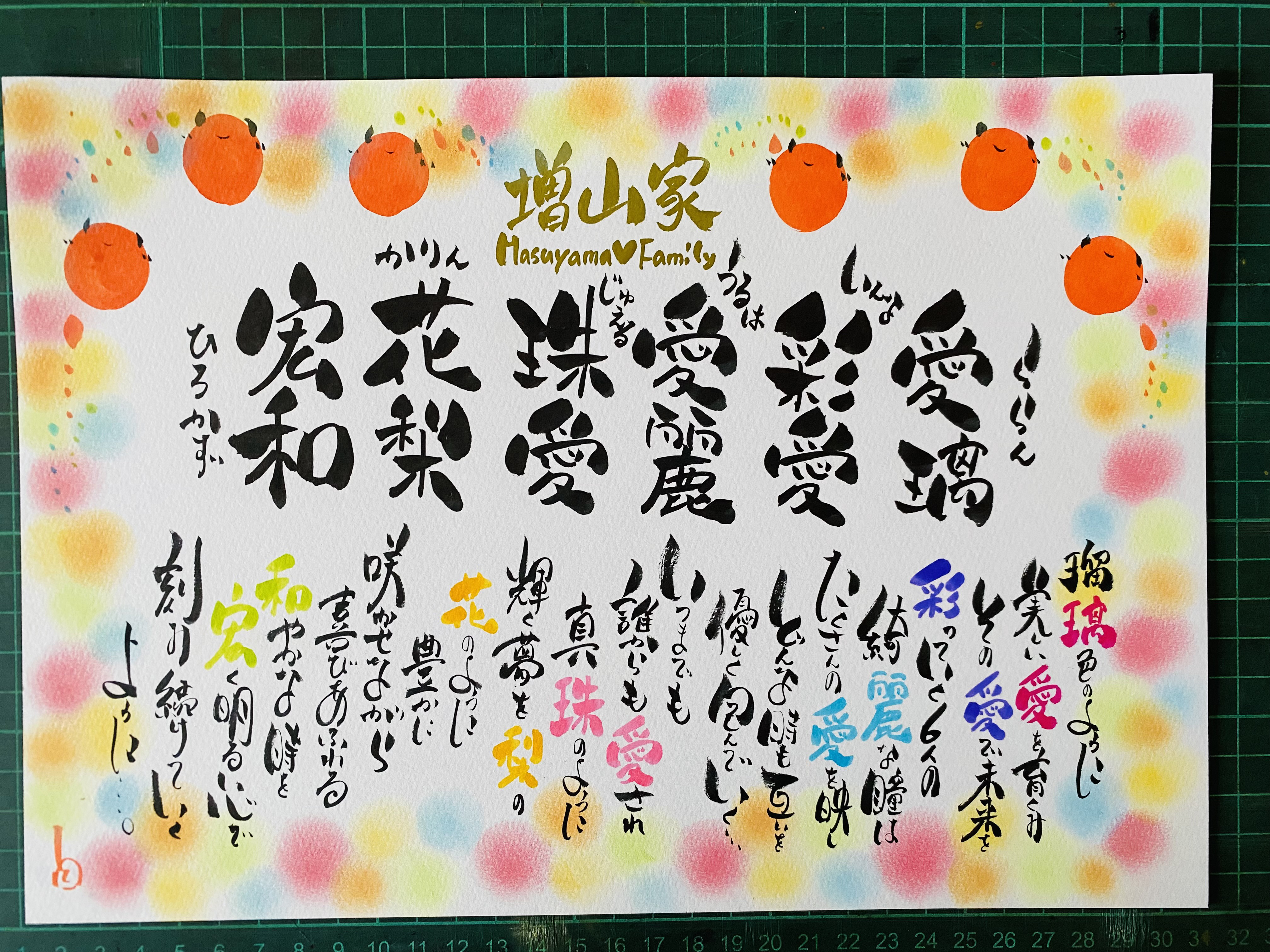 2名さま A4サイズ お名前ポエム 4月末まで-送料込まとめ買い