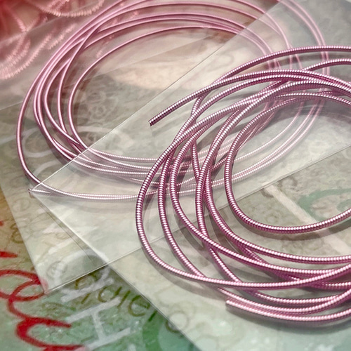 【残り23点】ワイヤー C OP01-053 ステンレスカットワイヤー アルミカシメ 透明PVCコーティング