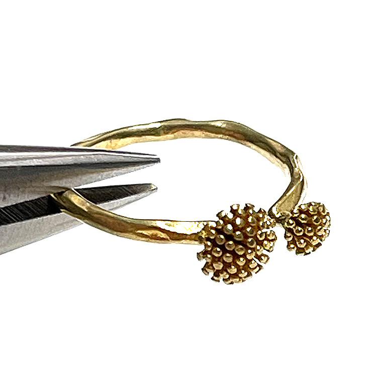 【50個】大きさ違いの蕾デザインリング、指輪【jr80】