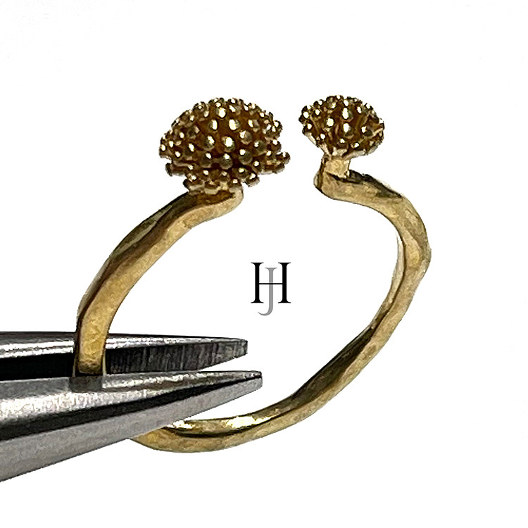 【50個】大きさ違いの蕾デザインリング、指輪【jr80】