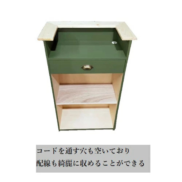 レジカウンター66×35×105cm薄型 日本製、組み立てなし、別注可能 3枚目の画像