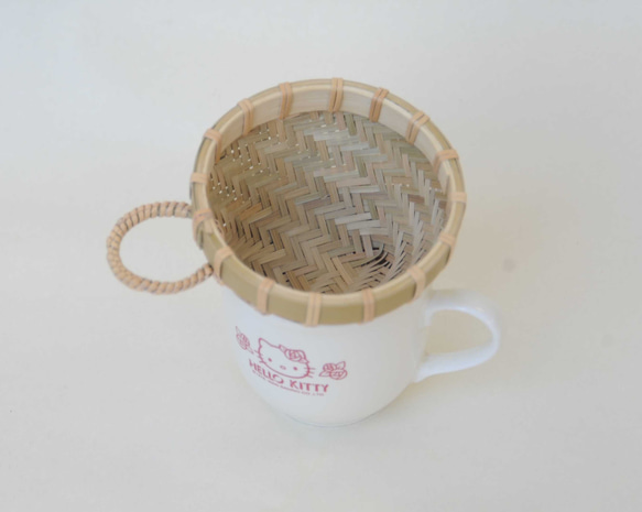 竹細工網代編み　コーヒードリッパー　1～2杯用　受注制作品 2枚目の画像