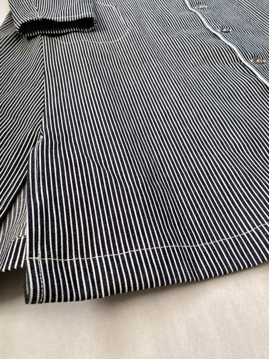 男女兼用/デニム好きのための岡山産セルビッチヒッコリーシャツジャケット