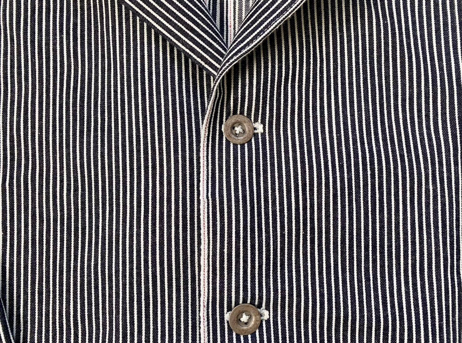 男女兼用/デニム好きのための岡山産セルビッチヒッコリーシャツジャケット