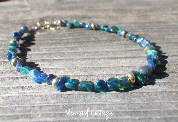 *14kgf* Black Opal Lagoon Bracelet　オパール 3枚目の画像