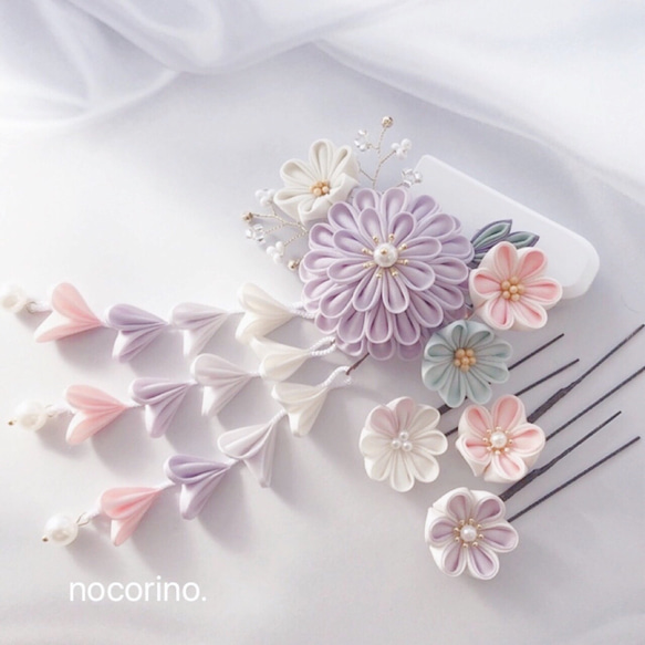 つまみ細工 髪飾り 七五三 成人式 卒業式 つまみ細工髪飾り 七五三 成人式 卒業式 袴 かんざし nocorino. 通販